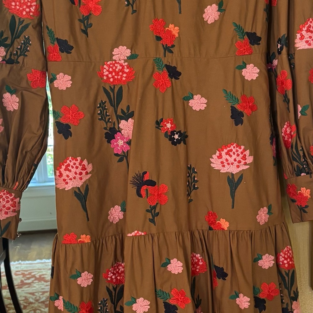 PEARL by Lela Rose Floral Embroidered Dress